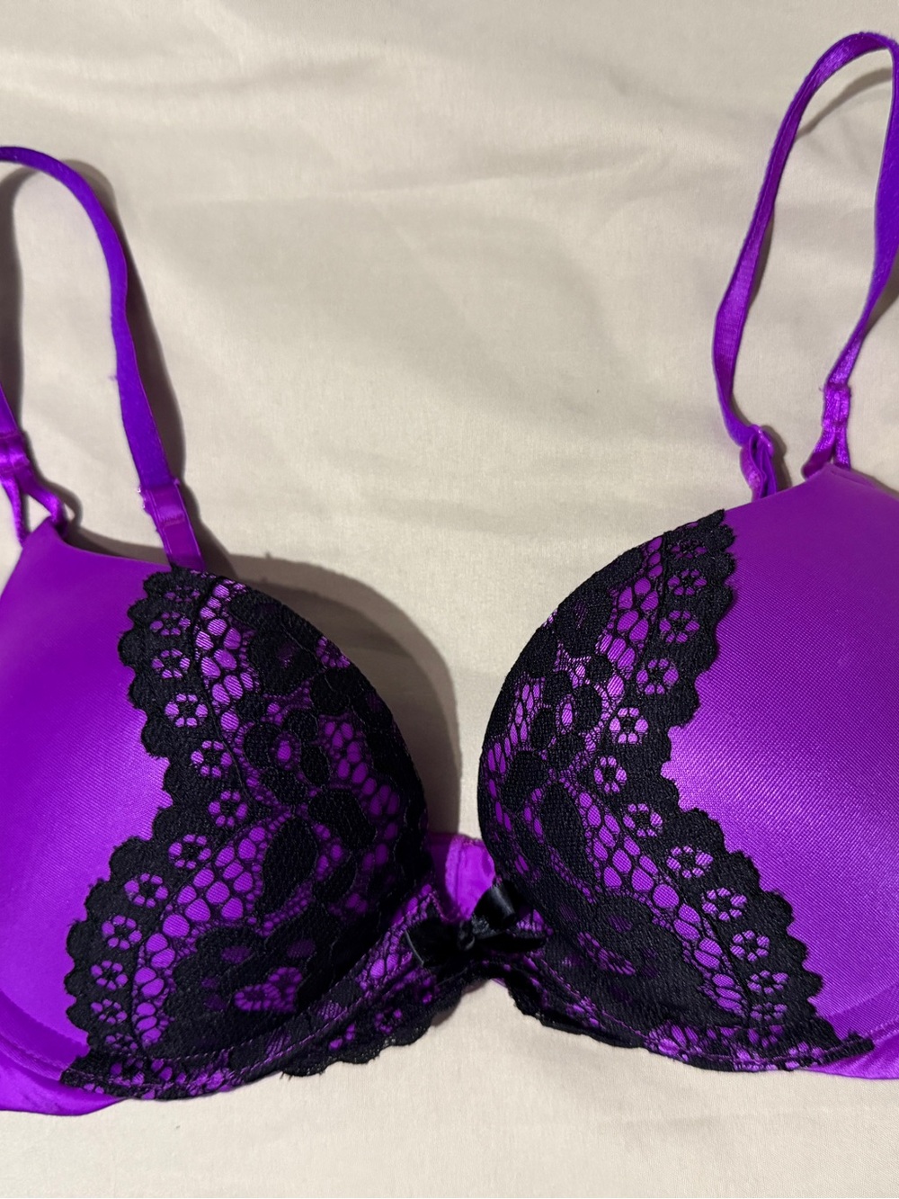 Victoria's Secret Purple Bra with Black Lace